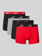 Boxershort met elastische band met label in een set van 4 stuks, model...