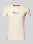 T-shirt met labelprint