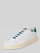 Leren sneakers met labeldetail, model 'Jack'