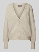 Gebreide cardigan met diepe V-hals, model 'THORA'