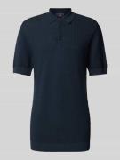 Slim fit poloshirt met structuurmotief