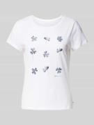 T-shirt met motief- en labelprint