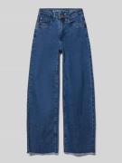 Wide leg jeans met gerafelde zoom, model 'Annemay'