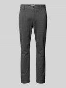 Slim fit stoffen broek met riemlussen, model 'MARK'