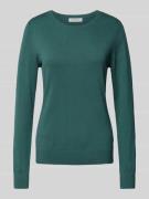 Regular fit gebreide pullover met ribboorden