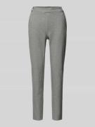 Slim fit stoffen broek met structuurmotief, model 'ry'