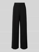 Wide leg stoffen broek met bandplooien, model 'Chaja'