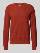 Gebreide pullover met ribboorden, model 'GRAANMO'