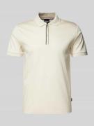 Slim fit poloshirt met labeldetail, model 'Polston'