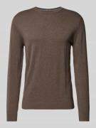 Gebreide pullover met labelstitching, model 'BASIC'