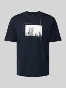 T-shirt met labelprint, model 'New York Building'