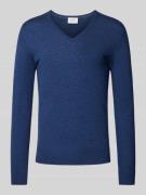 Slim fit gebreide pullover met ribboorden