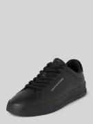 Leren sneakers met labelprint, model 'COURT LEATHER GRAINESS'