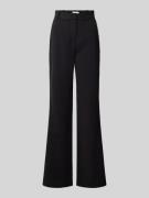 Wide leg stoffen broek met riemlussen