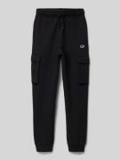 Regular fit sweatpants met logostitching