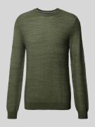 Slim fit gebreide pullover met structuurmotief