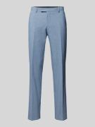 Straight leg pantalon van scheerwol met persplooien