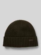 'Beanie met labelbadge