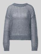 Gebreide pullover met broderie anglaise