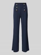 Straight leg stoffen broek met sierknopen, model 'CORYDON'