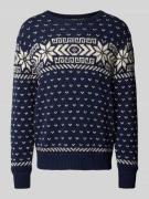 Gebreide pullover met ribboorden