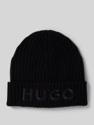 Beanie met labeldetail