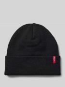 Beanie met labelpatch, model 'SLOUCHY RED TAB'