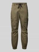 Tapered fit cargobroek met tunnelkoord, model 'PALAL'