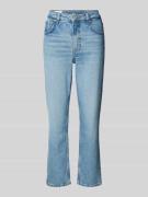 Straight fit jeans met knoopsluiting