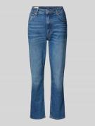 Straight fit jeans met knoopsluiting