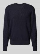 Gebreide pullover met ribboorden