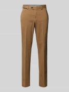 Slim fit chino met persplooien, model 'PEAKER'