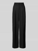 Wide leg stoffen broek met bandplooien, model 'ANNY'