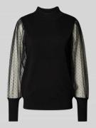 Gebreide pullover met ribboorden, model 'DOTKA'