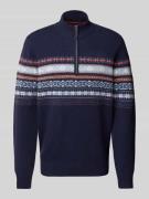 Wollen pullover met schipperskraag