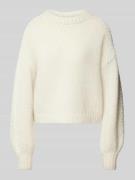 Relaxed fit gebreide pullover met contrastdetail, model 'FENG'