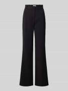 Wide leg stoffen broek met riemlussen