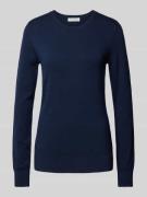 Regular fit gebreide pullover met ribboorden