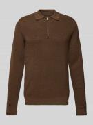 Gebreide pullover met polokraag