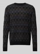 Gebreide pullover met ribboorden, model 'EDDIE'