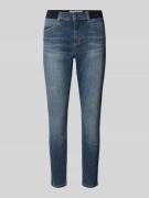 Slim fit jeans met labeldetails, model 'ORNELLA'