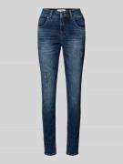 Skinny fit jeans in destroyed-look