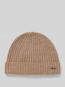 Beanie van wol met labeldetail, model 'FRANCIS'