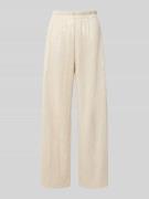 Wide leg stoffen broek met structuurmotief