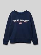 Sweatshirt met labelprint