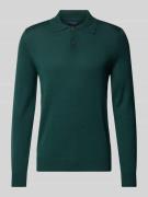 Slim fit gebreide pullover met polokraag