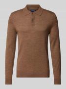 Slim fit gebreide pullover met polokraag