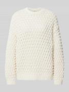 Gebreide pullover met ajourpatroon