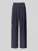 Wide leg stoffen broek met cargozakken, model 'Eleanor'