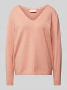 Gebreide pullover met V-hals, model 'Claura'